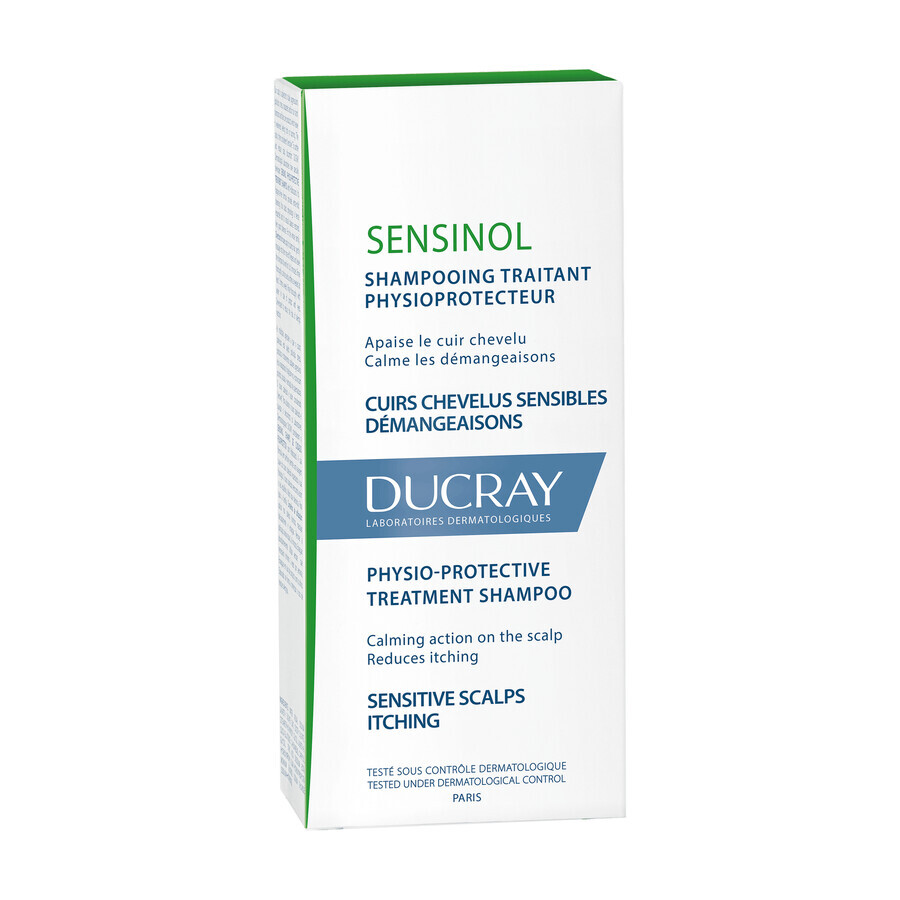 Ducray Sensinol, shampoo per capelli, protezione fisiologica, 200 ml