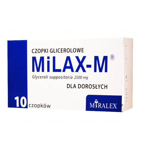 Milax-M 2500 mg, Glycerin-Zäpfchen für Erwachsene, 10 Stück