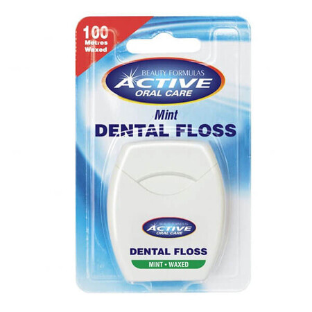 Beauty Formulas Active Oral Care, dental floss, waxed mint, 100 m