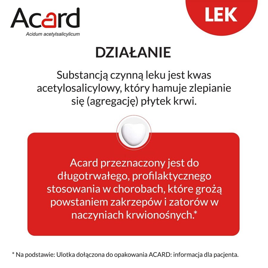 Acard 75 mg, 60 comprimés entéraux