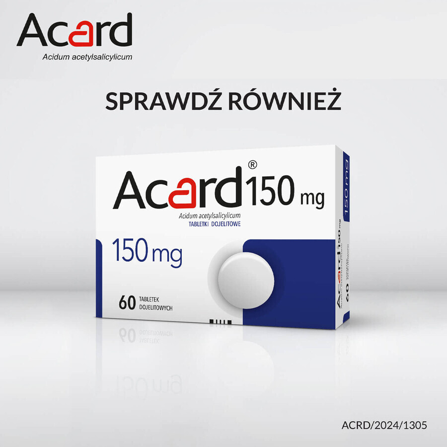 Acard 75 mg, 60 comprimés entéraux