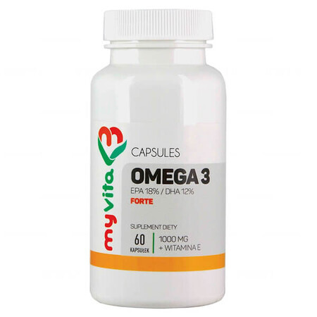 MyVita, Omega-3 forte + Vitamin E, EPA/ DHA, 60 Kapseln