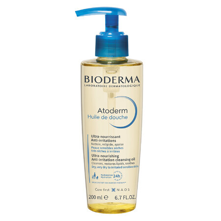 Bioderma Atoderm Huile de Douche, moisturizing oil for bath and shower, from day 1, 200 ml