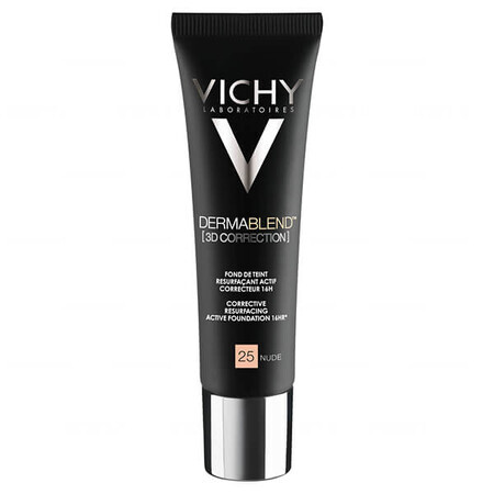 Vichy Dermablend Correction 3D, foundation for leveling the skin surface, No. 25, Nude, 30 ml