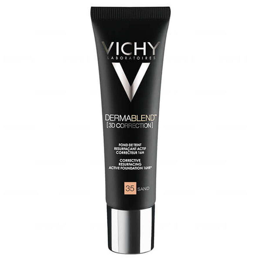 Vichy Dermablend Correction 3D, fond de teint niveleur de surface, No. 35, Sable, 30 ml