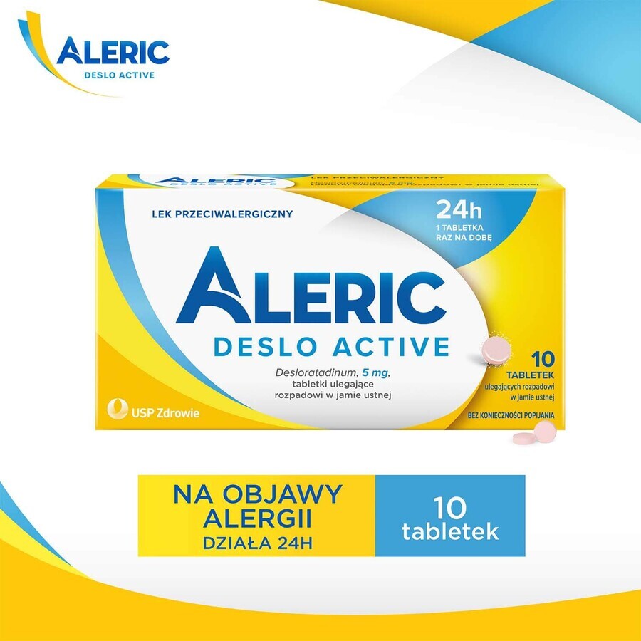 Aleric Deslo Active 5 mg, 10 comprimés à dissolution orale