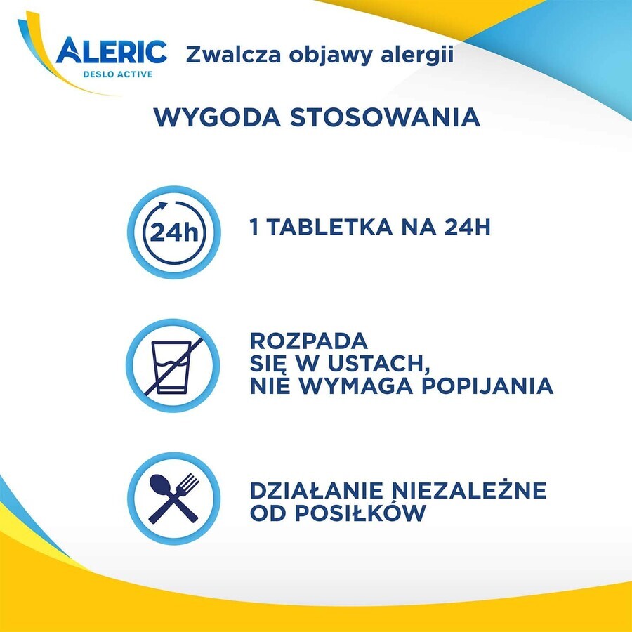 Aleric Deslo Active 5 mg, 10 comprimés à dissolution orale