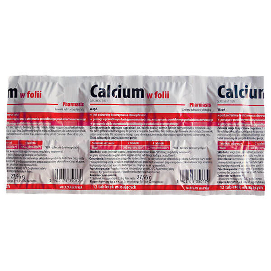 Pharmasis Calcium in Film, 12 Brausetabletten