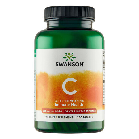 Swanson C, vitamina C tamponata 500 mg, 250 compresse