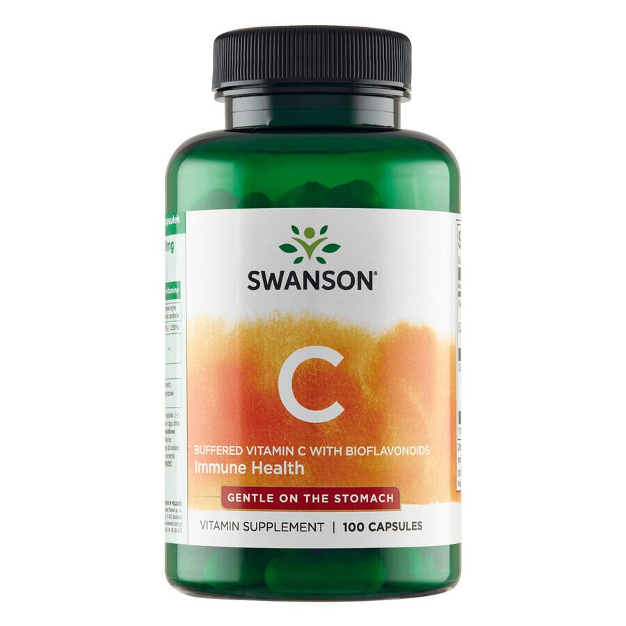 Swanson C, vitamina C tamponata 500 mg con bioflavonoidi, 100 capsule