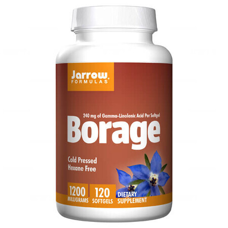 Jarrow Formulas Borage, ulei de semințe de borage, 120 capsule