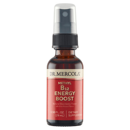 Dr. Mercola Methyl B12 Energy Booster, Spray, Brombeergeschmack, 29 ml