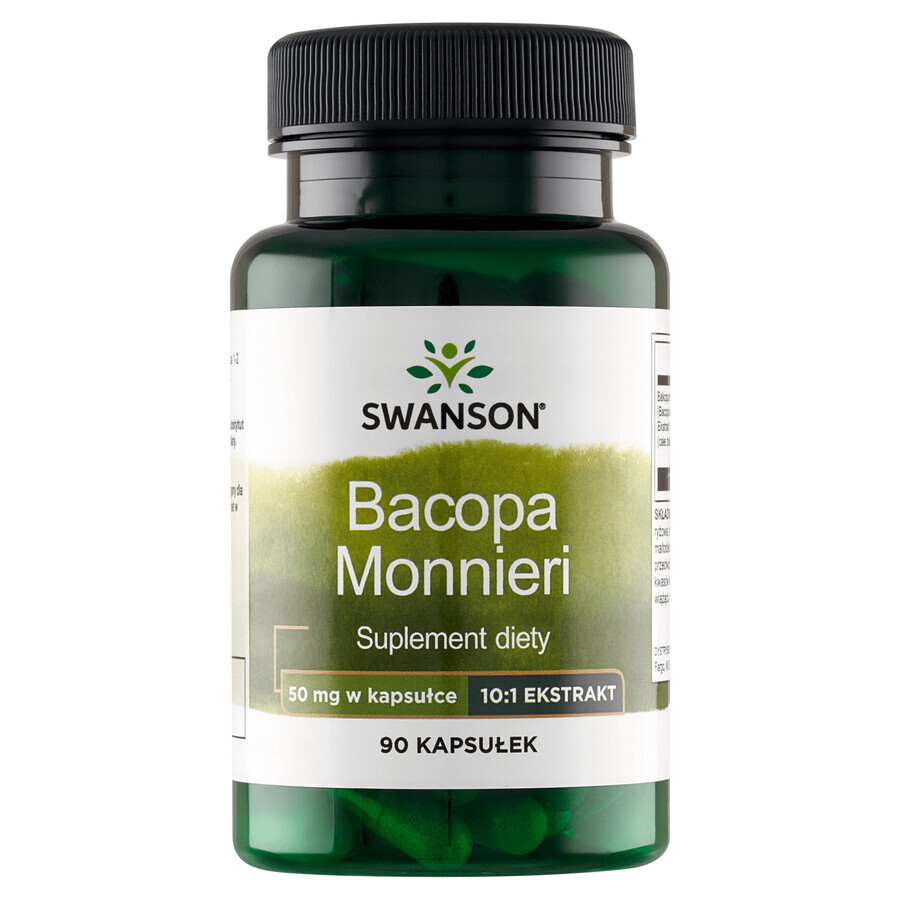 Swanson Bacopa Monniera estratto 10:1, bacopa minore 50 mg, 90 capsule