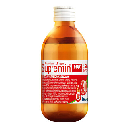 Supremin Max 1,5 mg/ml, sirop de la vârsta de 3 ani, 150 ml