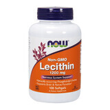 Now Foods Nicht-GMO Lecithin 1200 mg, Lecithin, 100 Kapseln