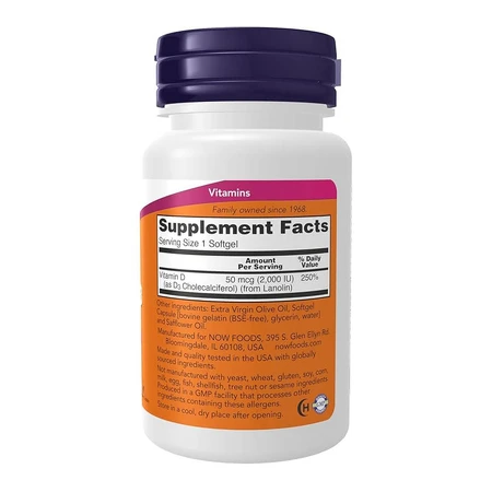 Now Foods, Vitamin D3 2000 IU, 120 capsules
