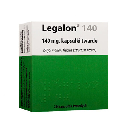 Legalon 140 mg, 20 cápsulas duras (importación paralela)