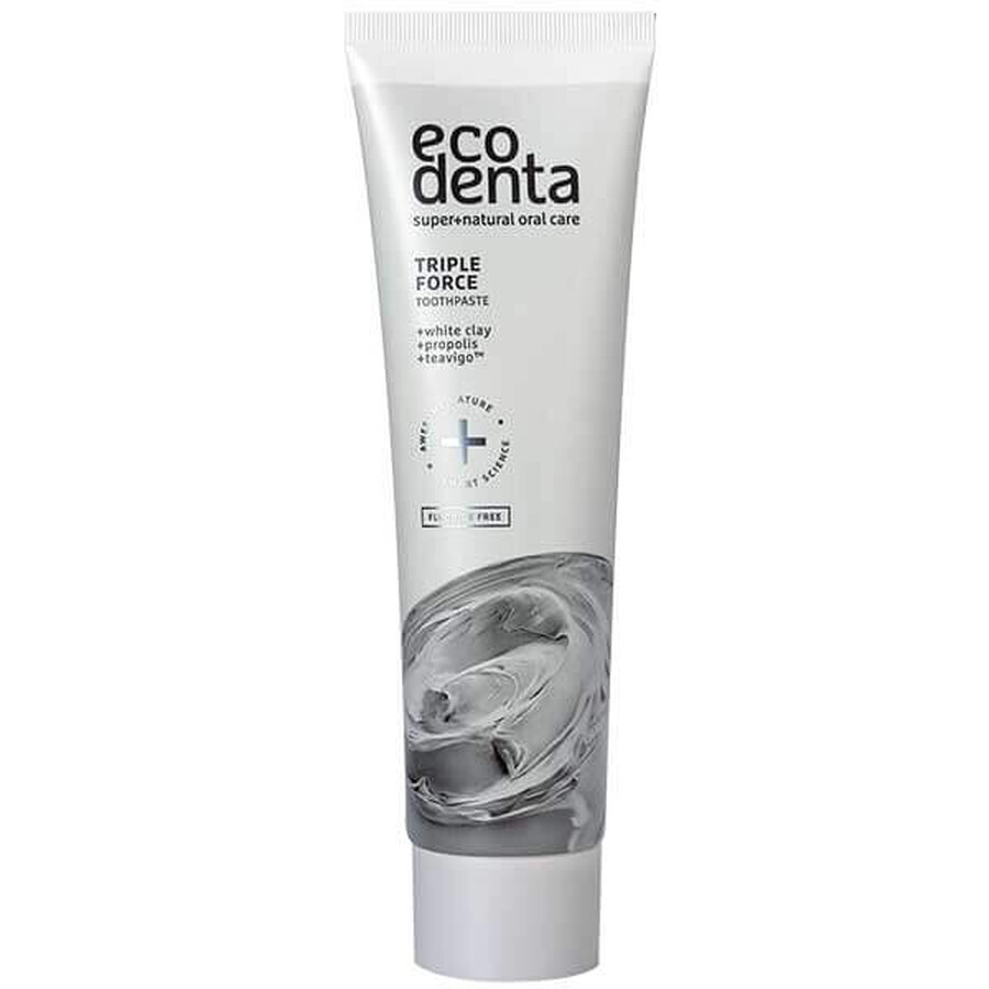 Ecodenta, dentifrice triple action à l'argile blanche et à la propolis, sans fluor, 100 ml