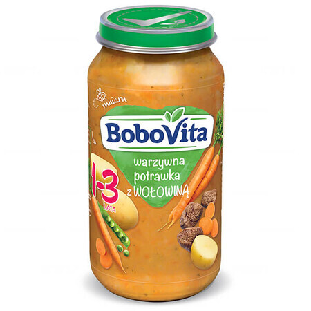 BoboVita Dinner, tocană de legume cu carne de vită, după 12 luni, 250 g