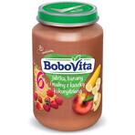 BoboVita Dessert, Apfel, Banane und Himbeere mit Maisgrieß, nach 6 Monaten, 190 g