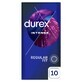 Durex Intense, Kondome mit stimulierendem Gel, gerippt mit Paspel, 10 St&#252;ck