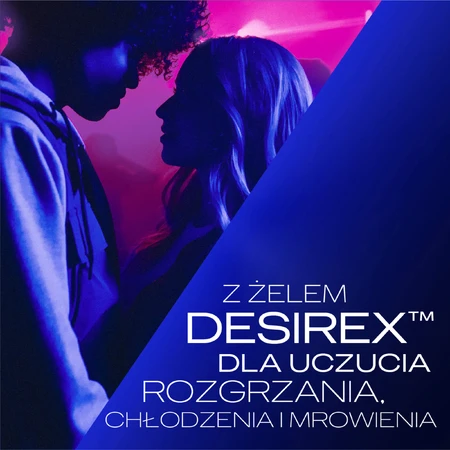 Durex Intense, prezervative cu gel stimulant, cu nervuri, 3 bucăți