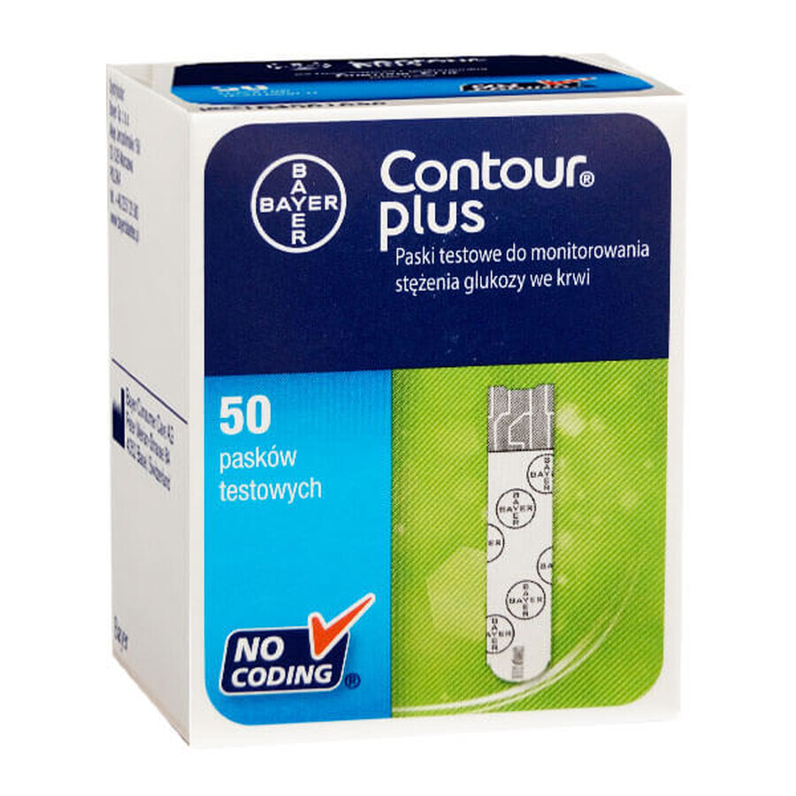 Contour Plus Teststreifen, 50 Stück, Bayer