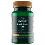 Swanson Real Food E, Natural Vitamin E 400 IU, 60 Capsules