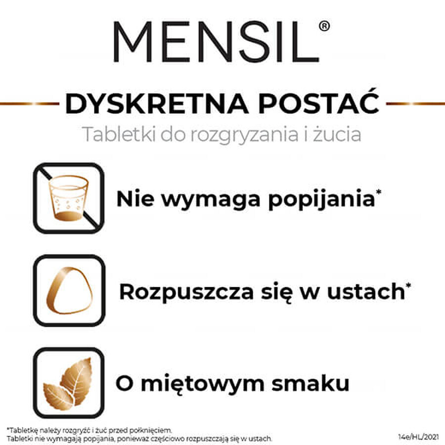 Mensil 25 mg, 2 kauwtabletten