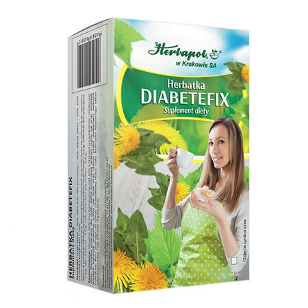 Herbapol Diabetefix, tè, 2 g x 20 bustine