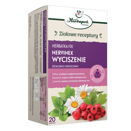 Herbapol Nervinex Calmant, tisane aux fruits, 2 g x 20 sachets