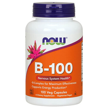 Now Foods B-100, Vitamin B-Komplex, 100 Kapseln