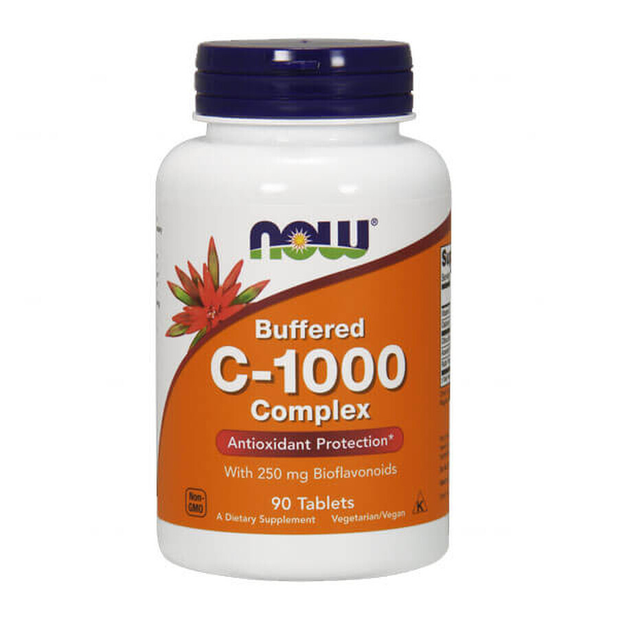 Now Foods Gebufferd C-1000 Complex, gebufferde vitamine C + bioflavonoïden, 90 tabletten