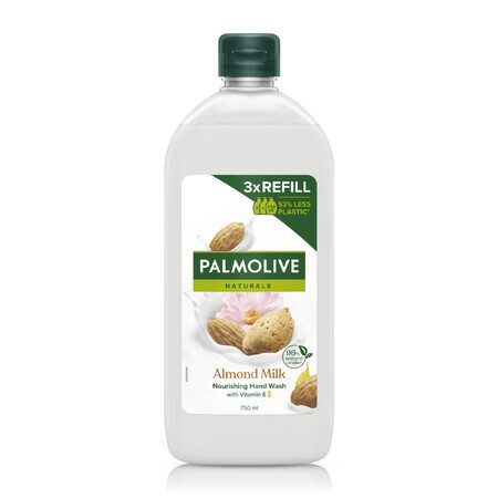 Palmolive, jabón líquido para manos, almendras y leche, recambio, 750 ml