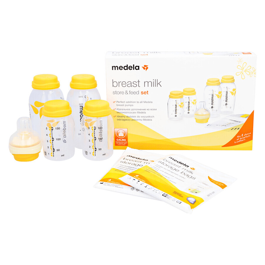 Medela, Juego para almacenar y alimentar la leche materna