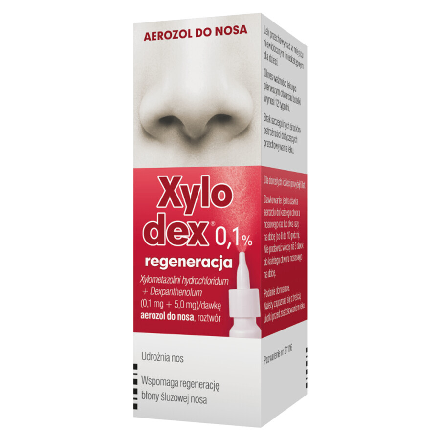 Xylodex 0,1% 0,1 mg + 5 mg, spray nasal, pour adultes et enfants de plus de 6 ans, 10 ml