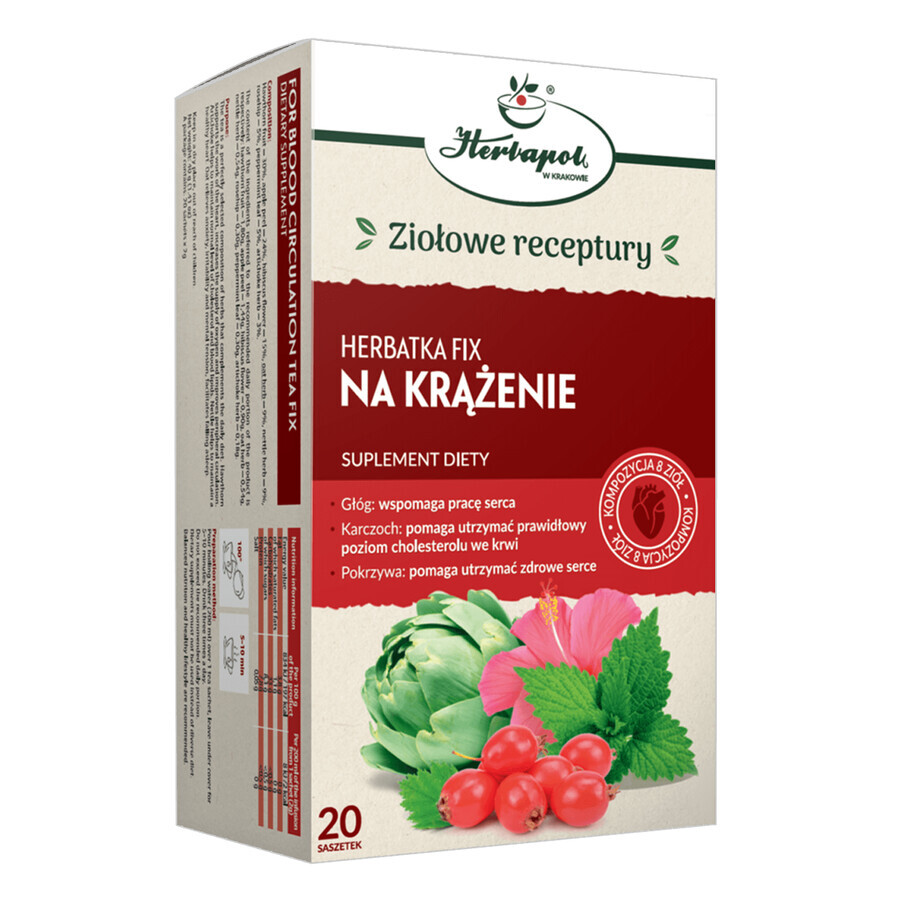 Herbapol Na Krążenie, Tee fix, 2 g x 20 Beutel