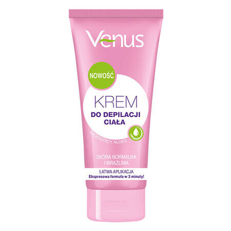 Venus, crema depilatoria corporal, aloe calmante, 150 ml