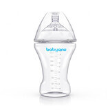 BabyOno Natural Nursing, Anti-Kolik-Flasche mit langsam fließendem Sauger, 1451, 260 ml