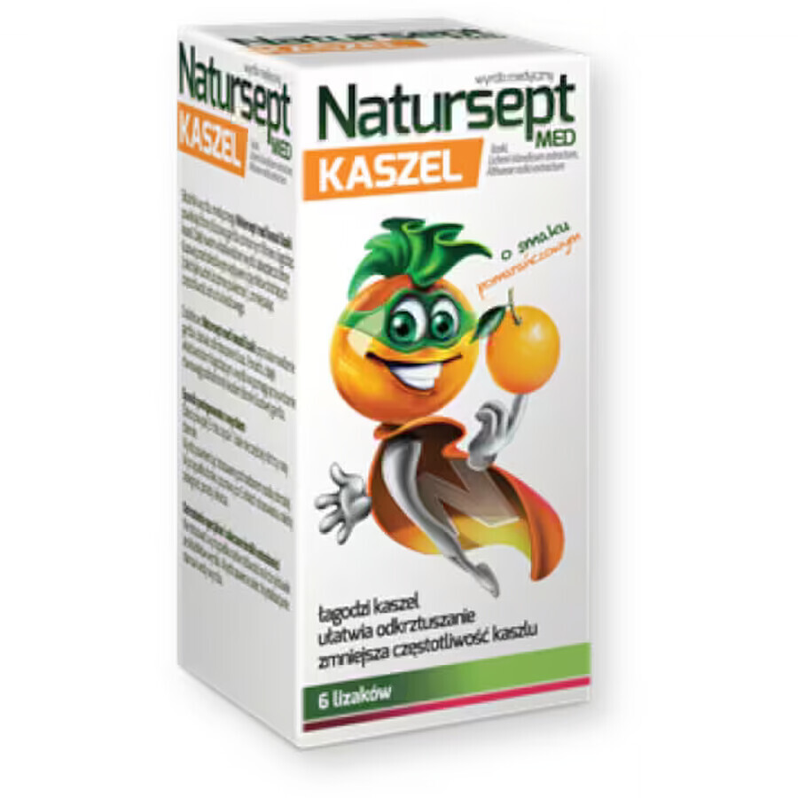 Natursept Med Cough, lollipops over 3 years, orange flavor, 6 pieces