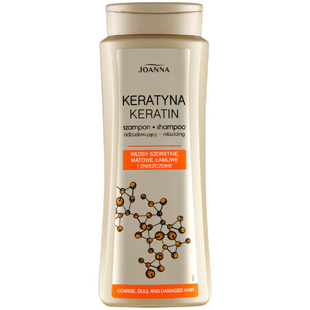 Joanna Keratin, champú reconstructor para cabellos ásperos, apagados, quebradizos y dañados, 400 ml