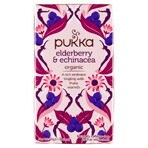 Pukka Elderberry &amp; Echinacea Organic, tisane de fruits et d'herbes, fleur de sureau et sureau, aromatisée, 2 g x 20 sachets