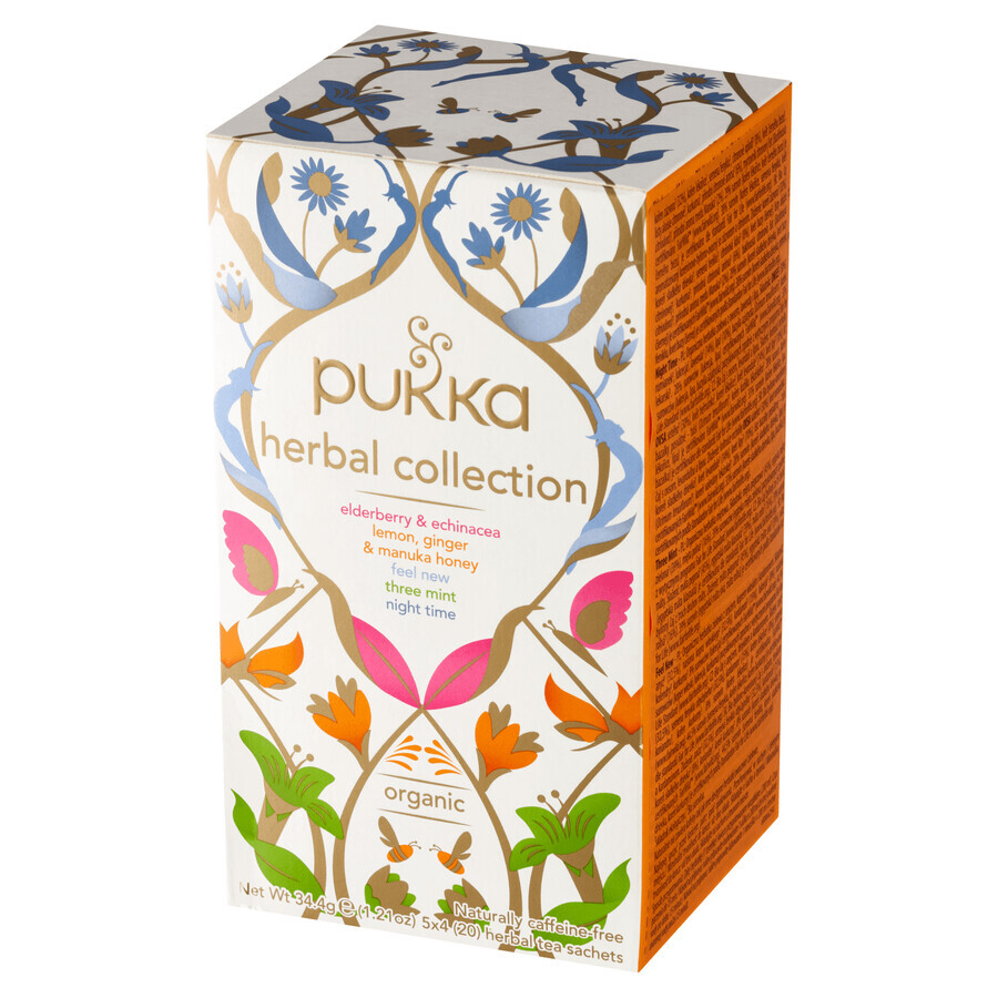 Pukka Herbal Collection Organic, composición de 5 tisanas, 20 bolsitas