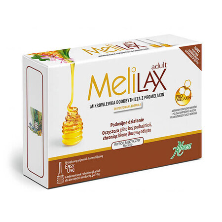 Melilax Adultos, microinfusión rectal con promelaxina para adultos y adolescentes, 10 g x 6 microinfusiones