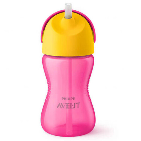 Avent, cup with straw, pink, SCF798/02, from 12 months, 300 ml