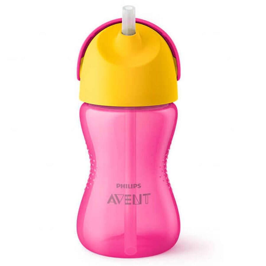 Avent, cup with straw, pink, SCF798/02, from 12 months, 300 ml