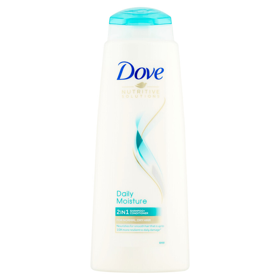 Dove, Nutritive Solutions Daily Moisture, 2-in-1 Shampoo und Spülung, für normales Haar, 400 ml