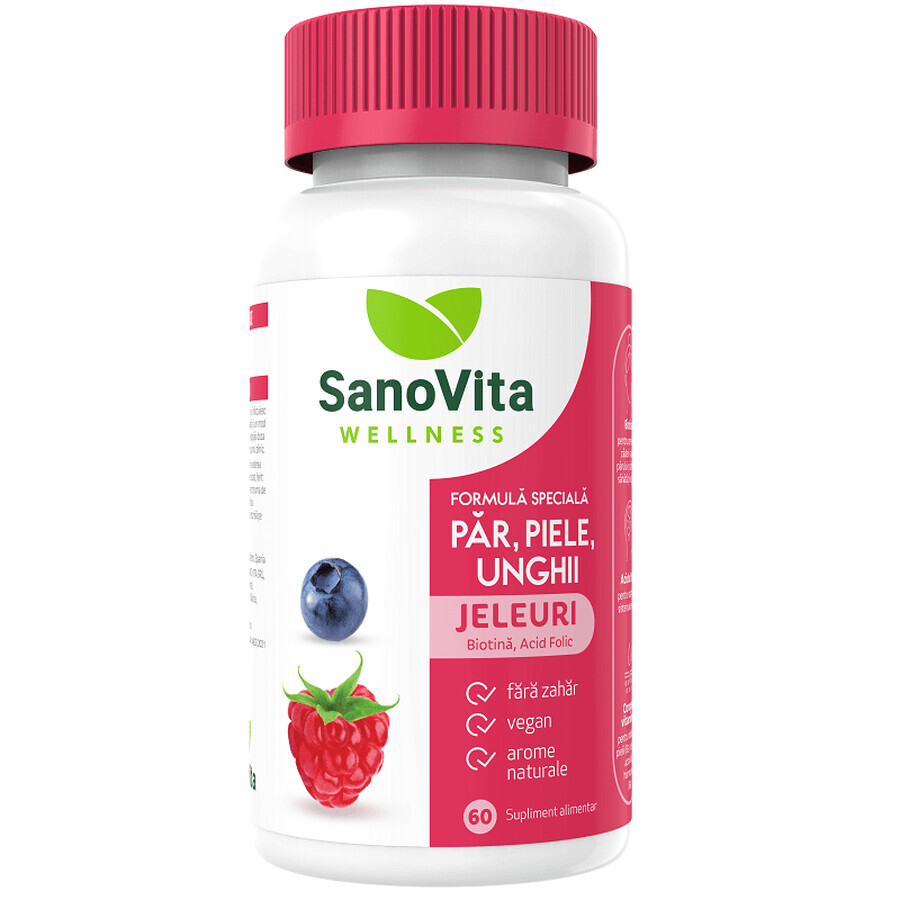 Vitamingelée für Haut und Nägel, 60 Stück, Sanovita Wellness
