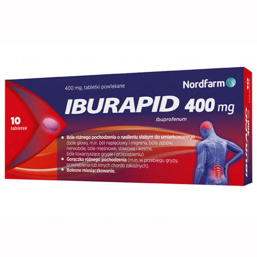 Iburapid 400 mg, 10 film-coated tablets