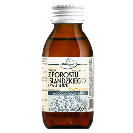 Herbapol Isländischer Flechten- und Holunderblütensirup mit Vitamin C, 100 ml